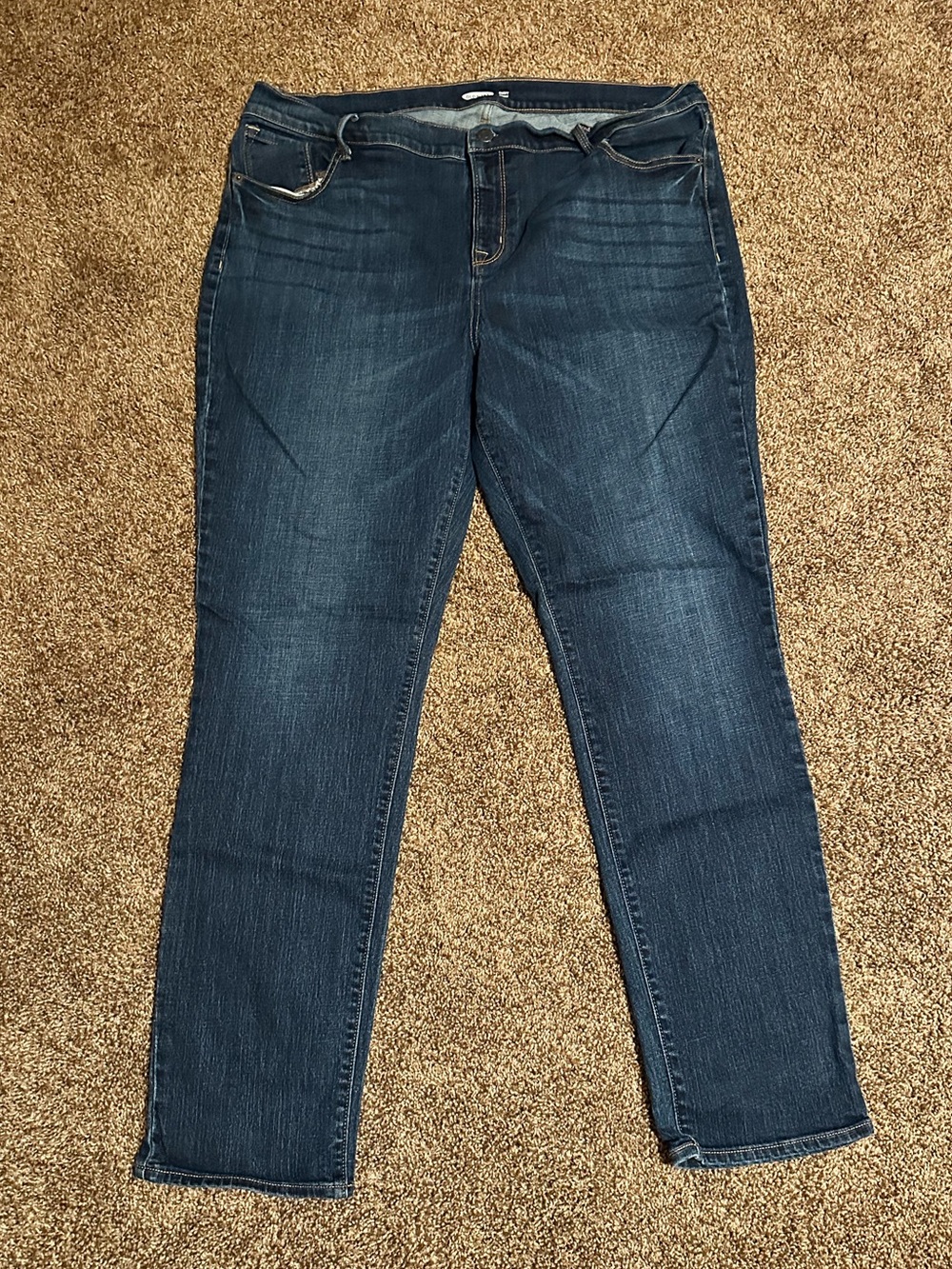 Old Navy Dark Blue Women's Curvy Straight-Leg Jeans size 18